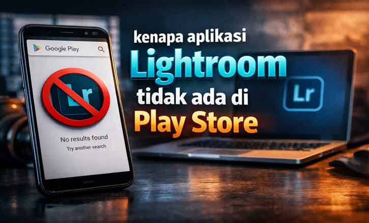 Kenapa aplikasi Lightroom tidak ada di Play Store di HP Android