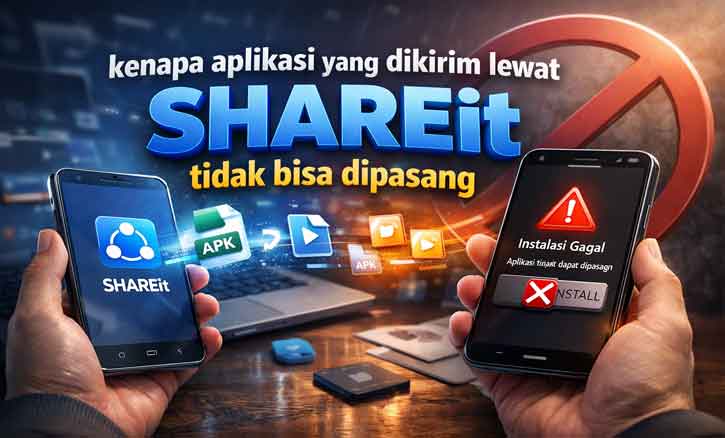 ilustrasi aplikasi dari SHAREit tidak bisa dipasang di HP Android