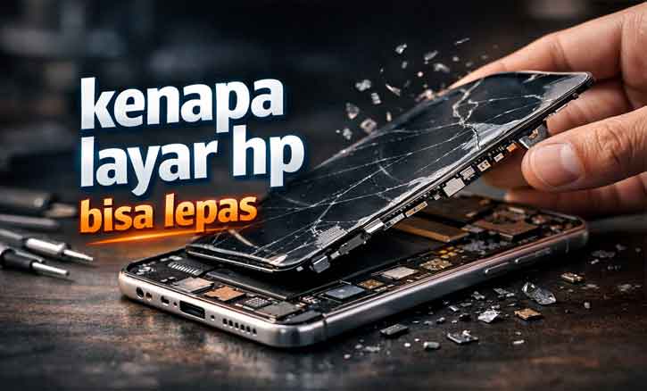 Layar HP terangkat dari bodi akibat baterai mengembung